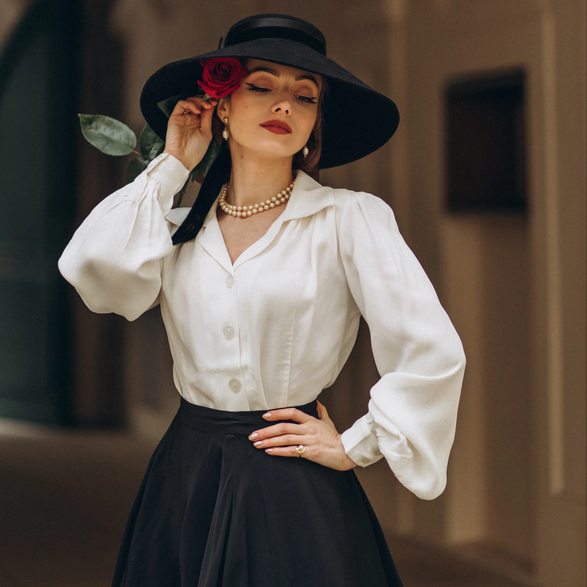 Poppy Blouse in Poppy Print