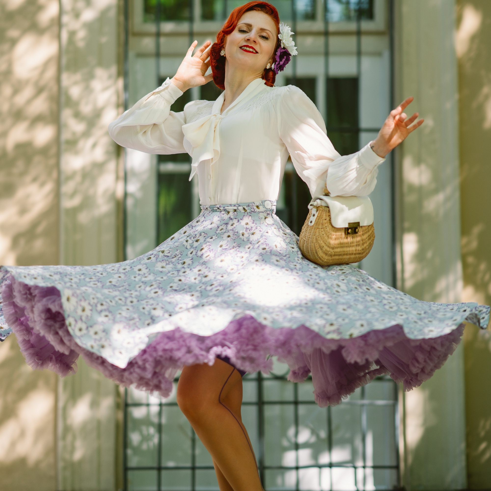 Isabelle Skirt in Daisy Print