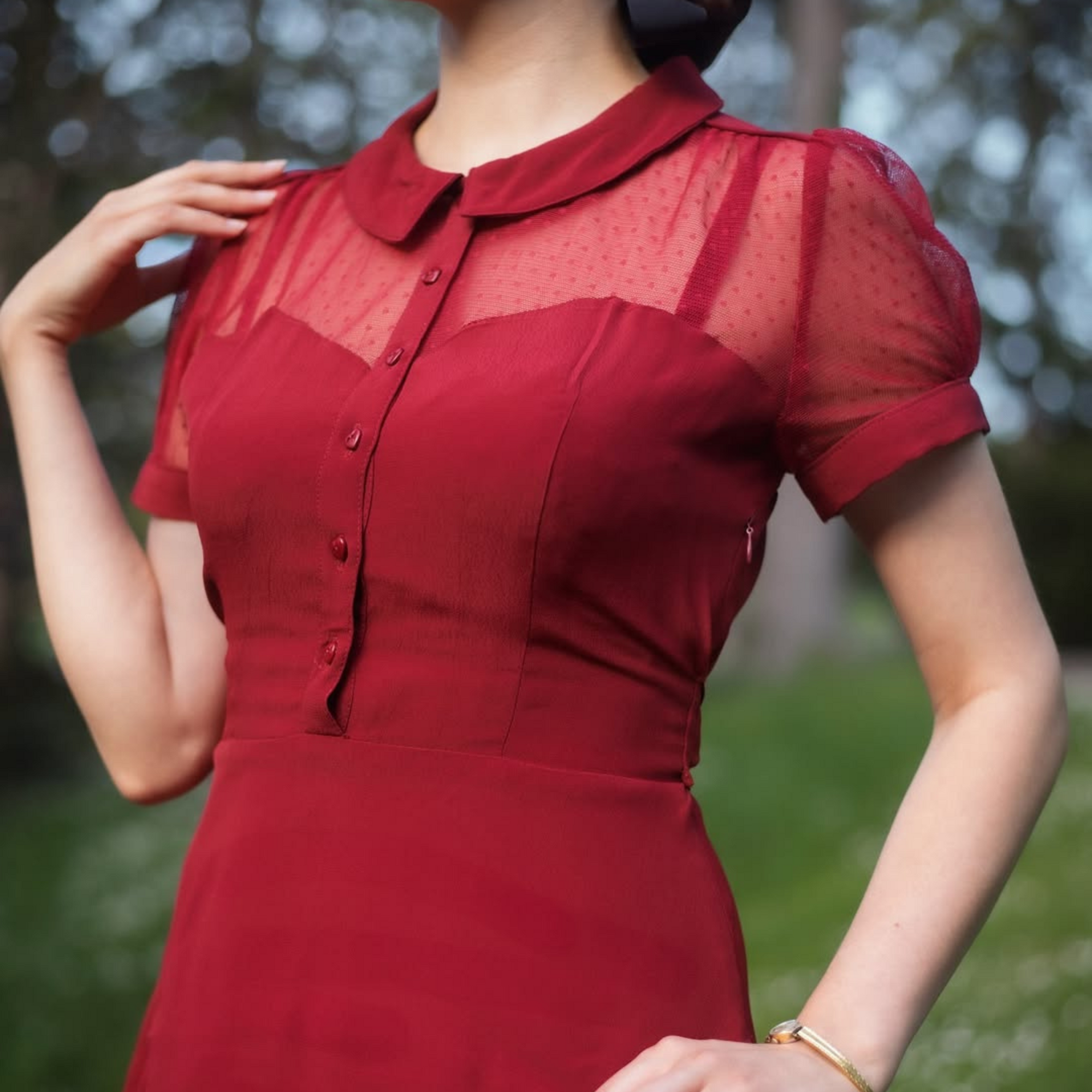 Florance Dress in Windsor Wine