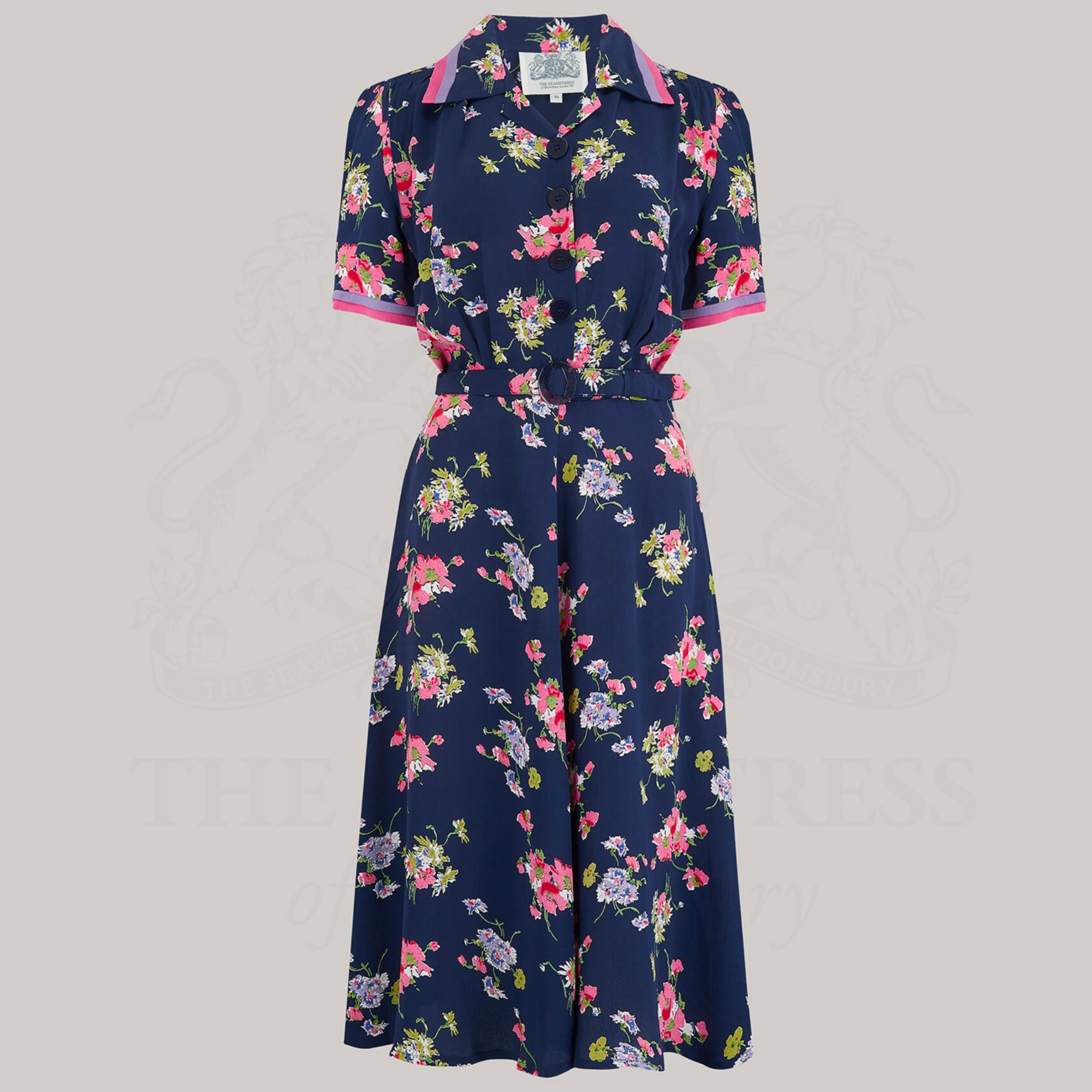 Roma Dress in Navy Mayflower