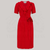 Ruffle Peggy Dress in Lipstick Red