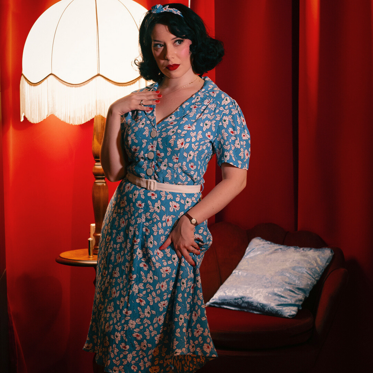 Lisa Shirtwaister Dress in Palace Pansy