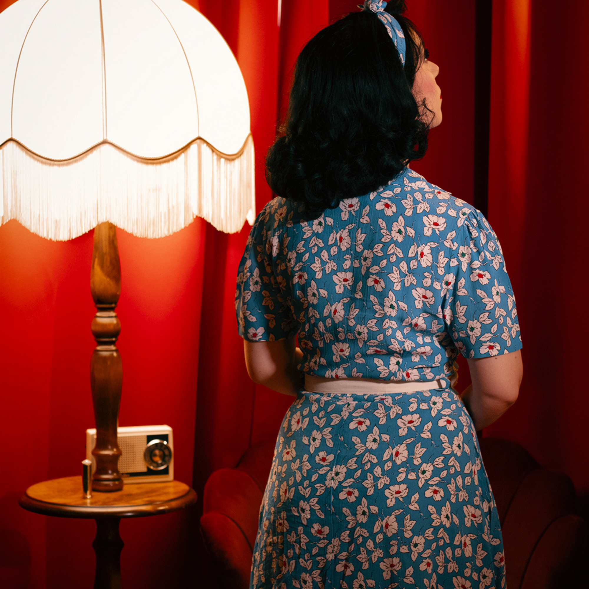 Lisa Shirtwaister Dress in Palace Pansy