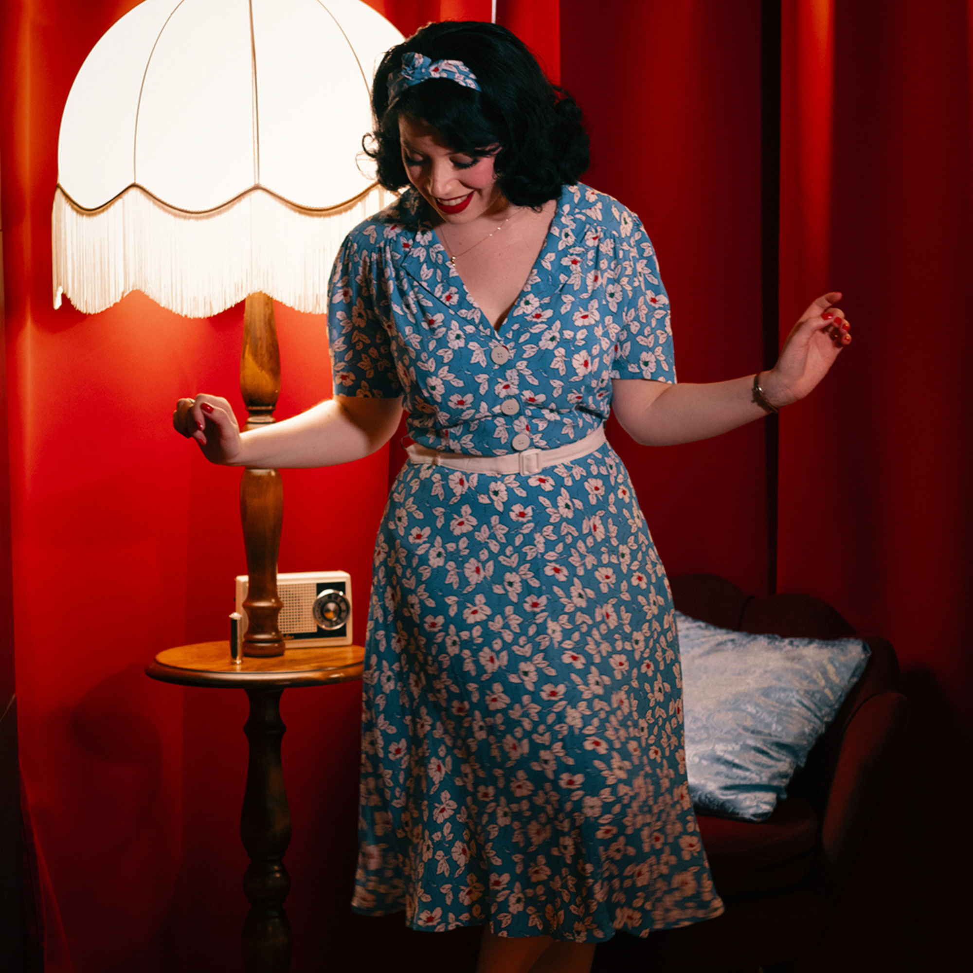 Lisa Shirtwaister Dress in Palace Pansy