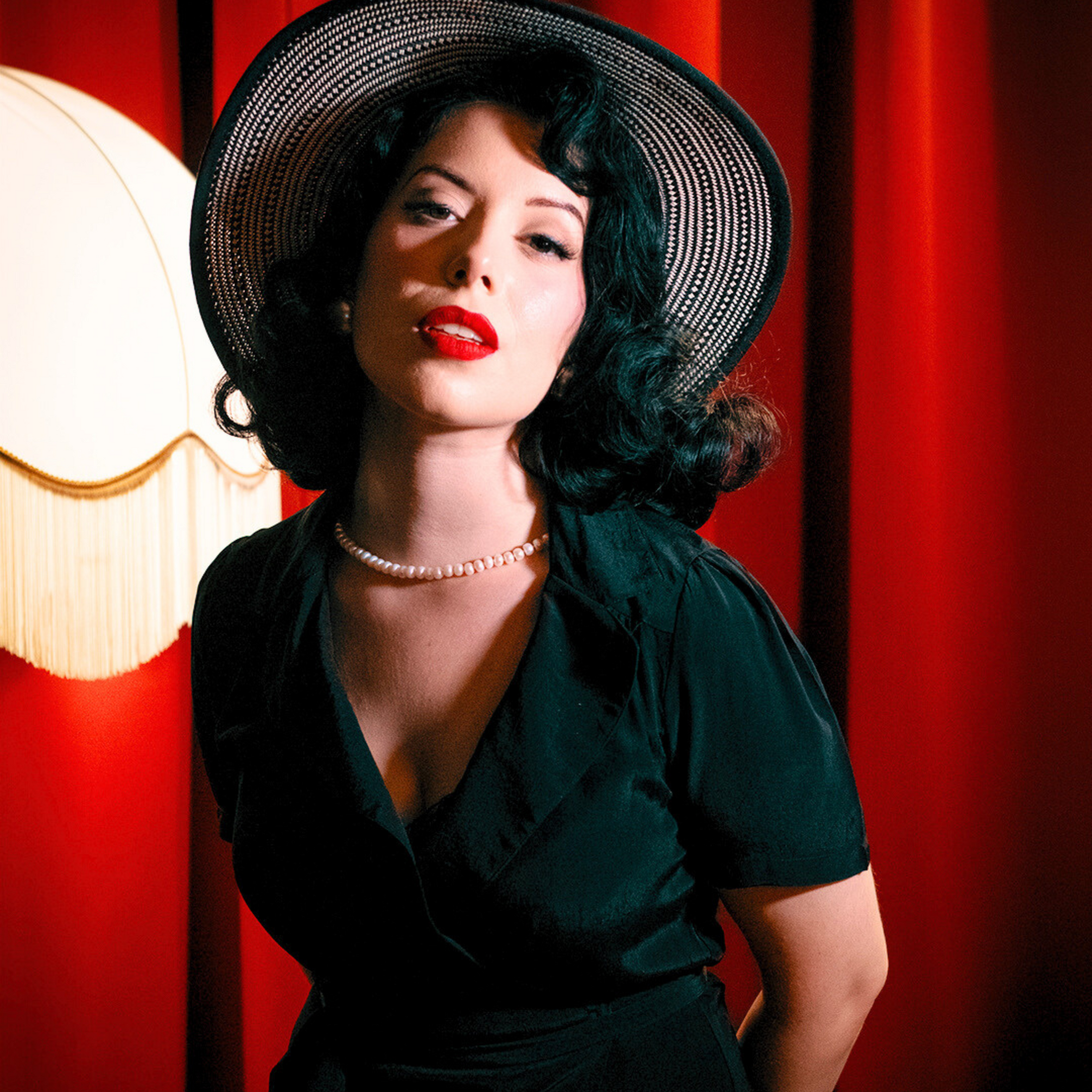 Peggy Wrap Dress in Liquorice Black