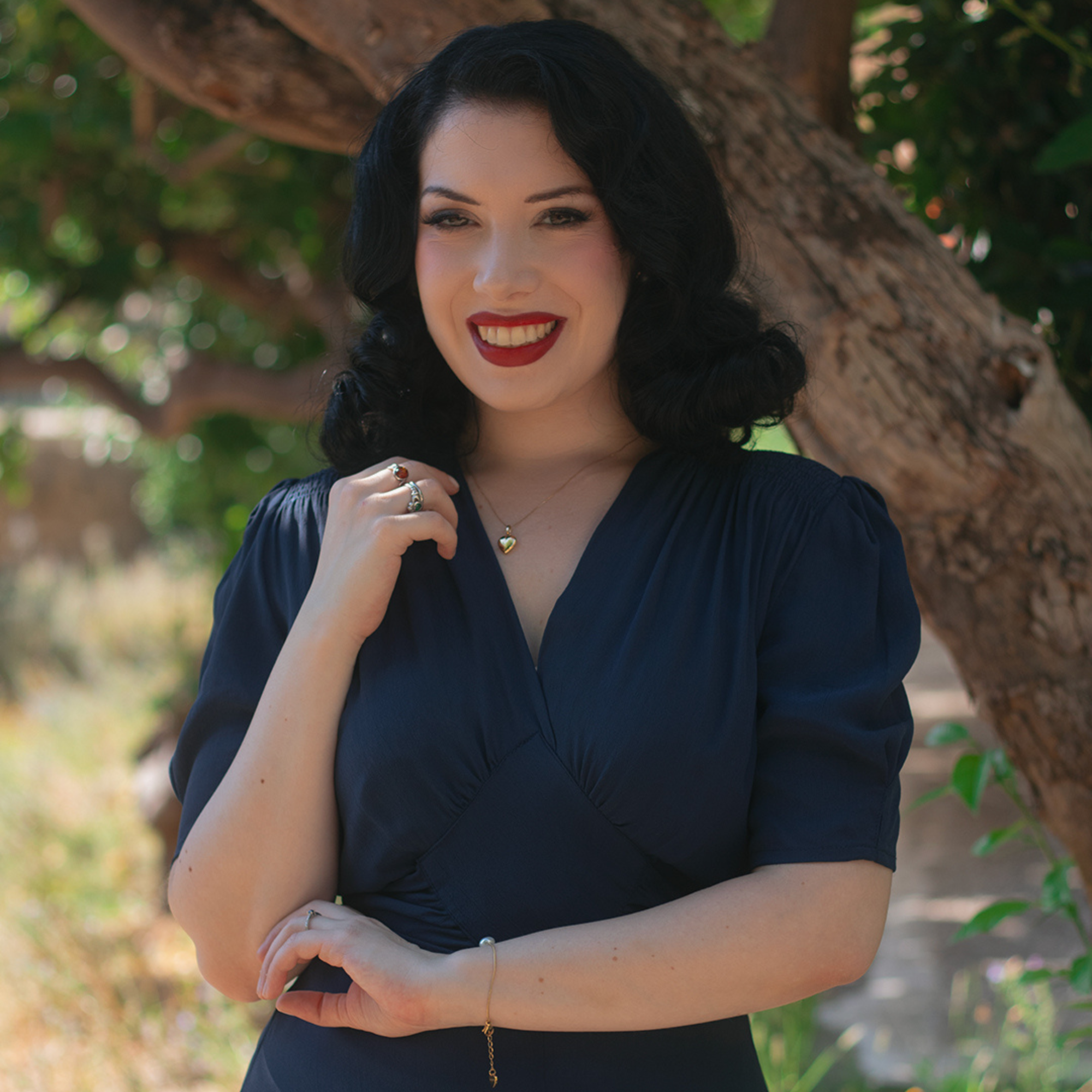 Ruby Dress in French Navy