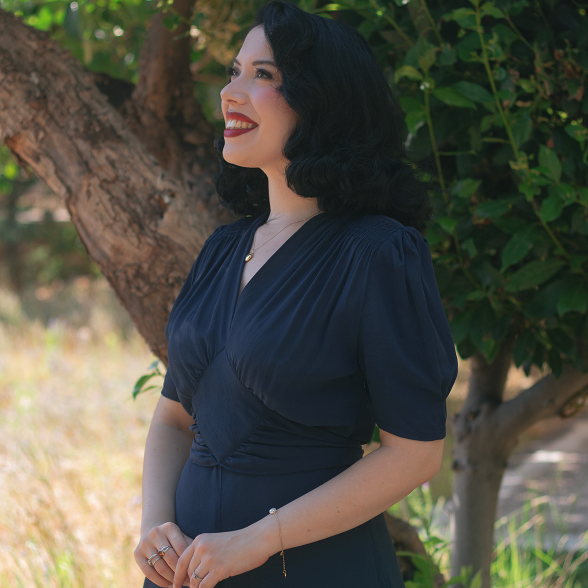 Ruby Dress in French Navy