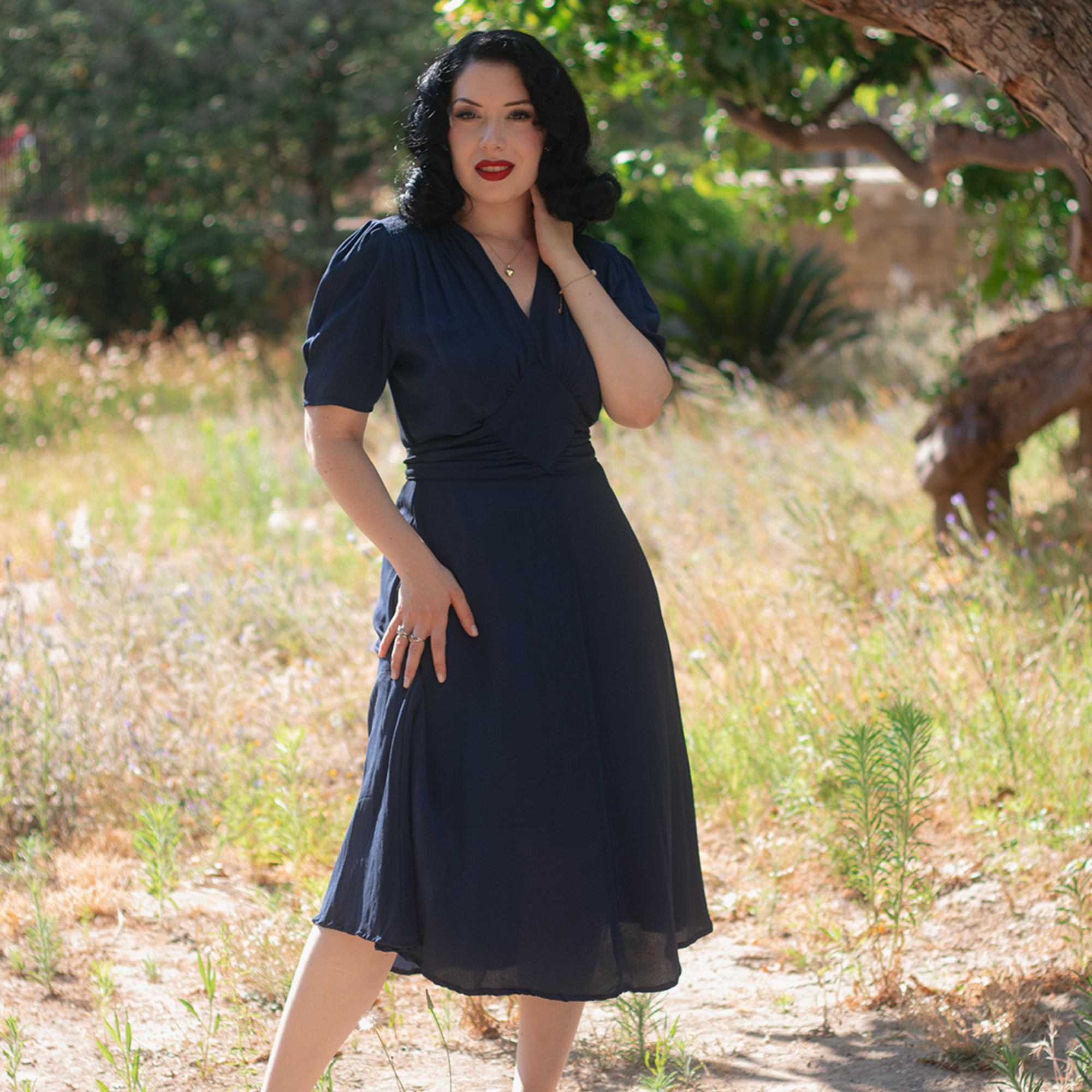 Ruby Dress in French Navy