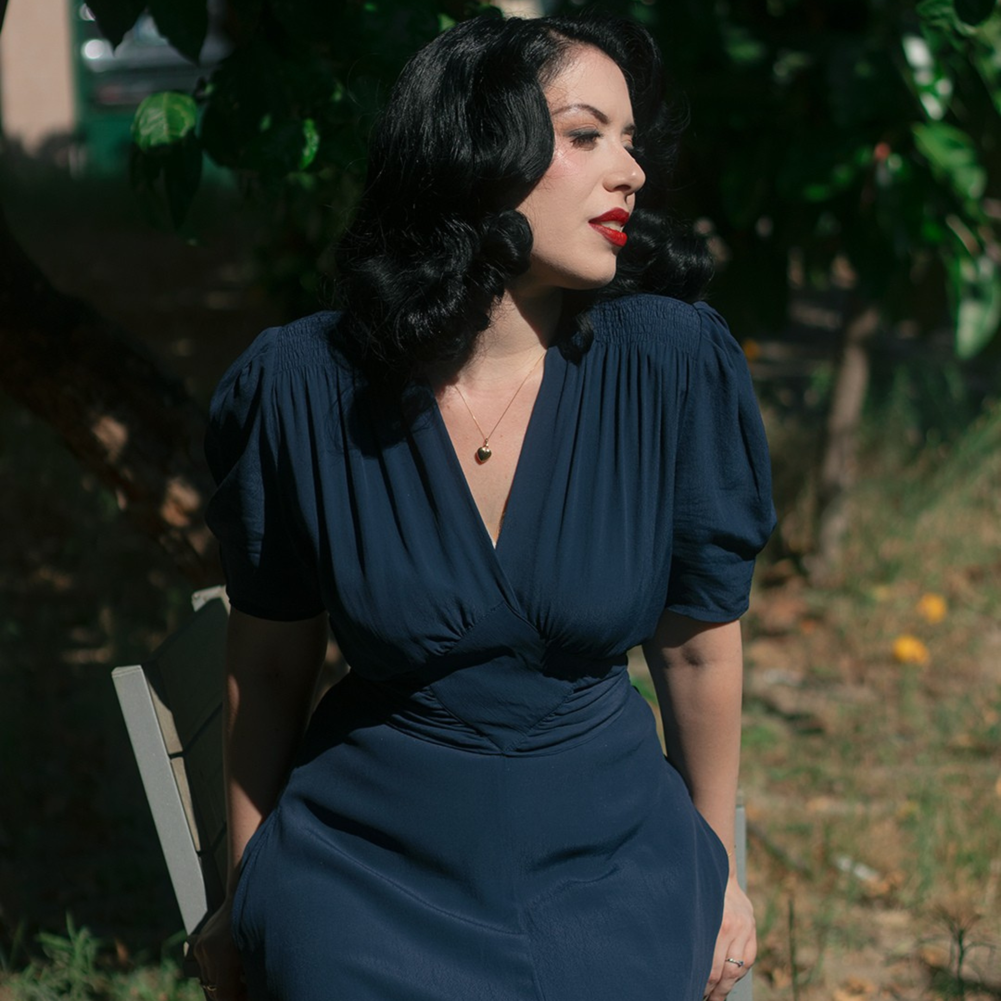 Ruby Dress in French Navy
