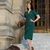 Mabel Waterfall Dress in Hampton Green