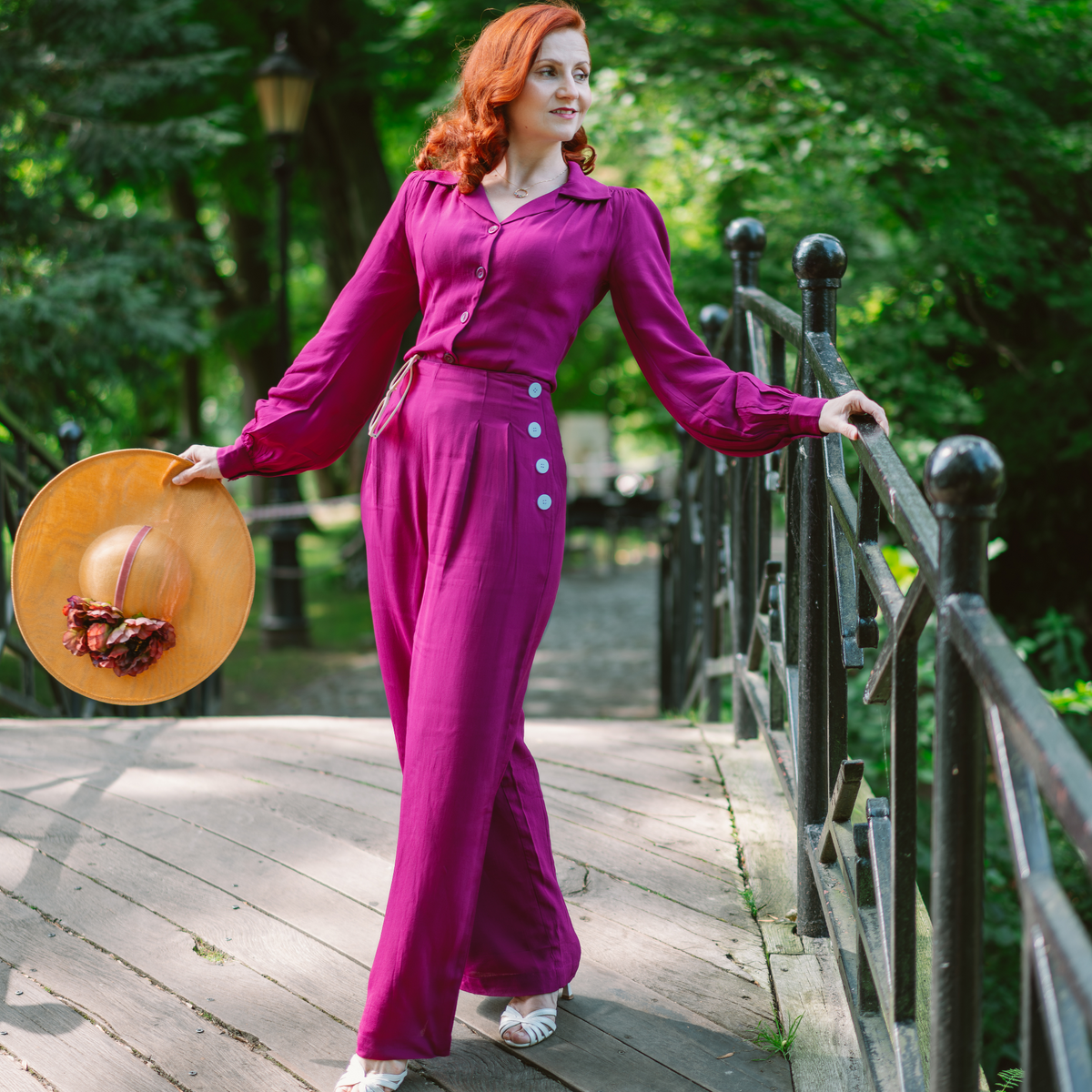Audrey Trousers in Mulberry