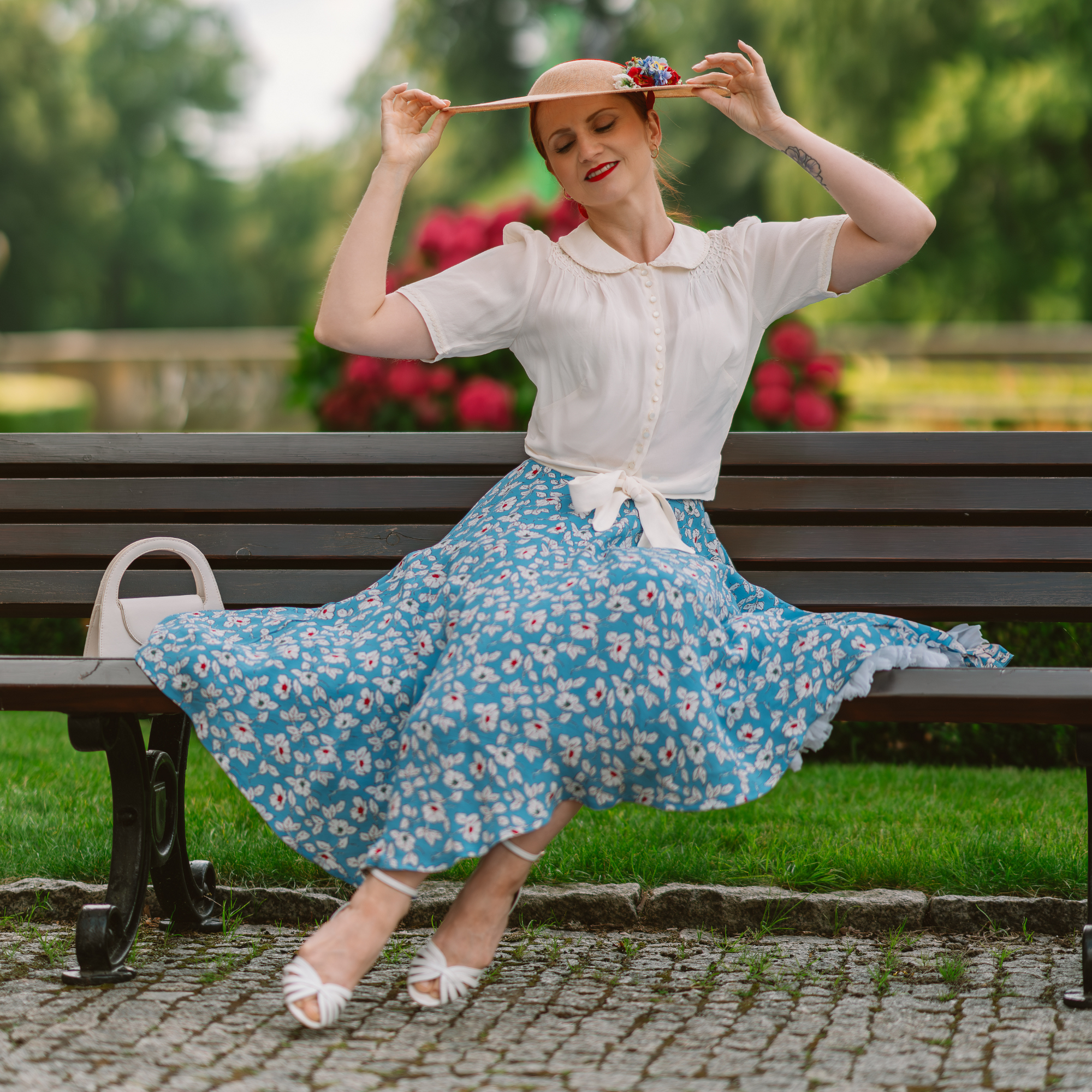 Isabelle Skirt in Palace Pansy