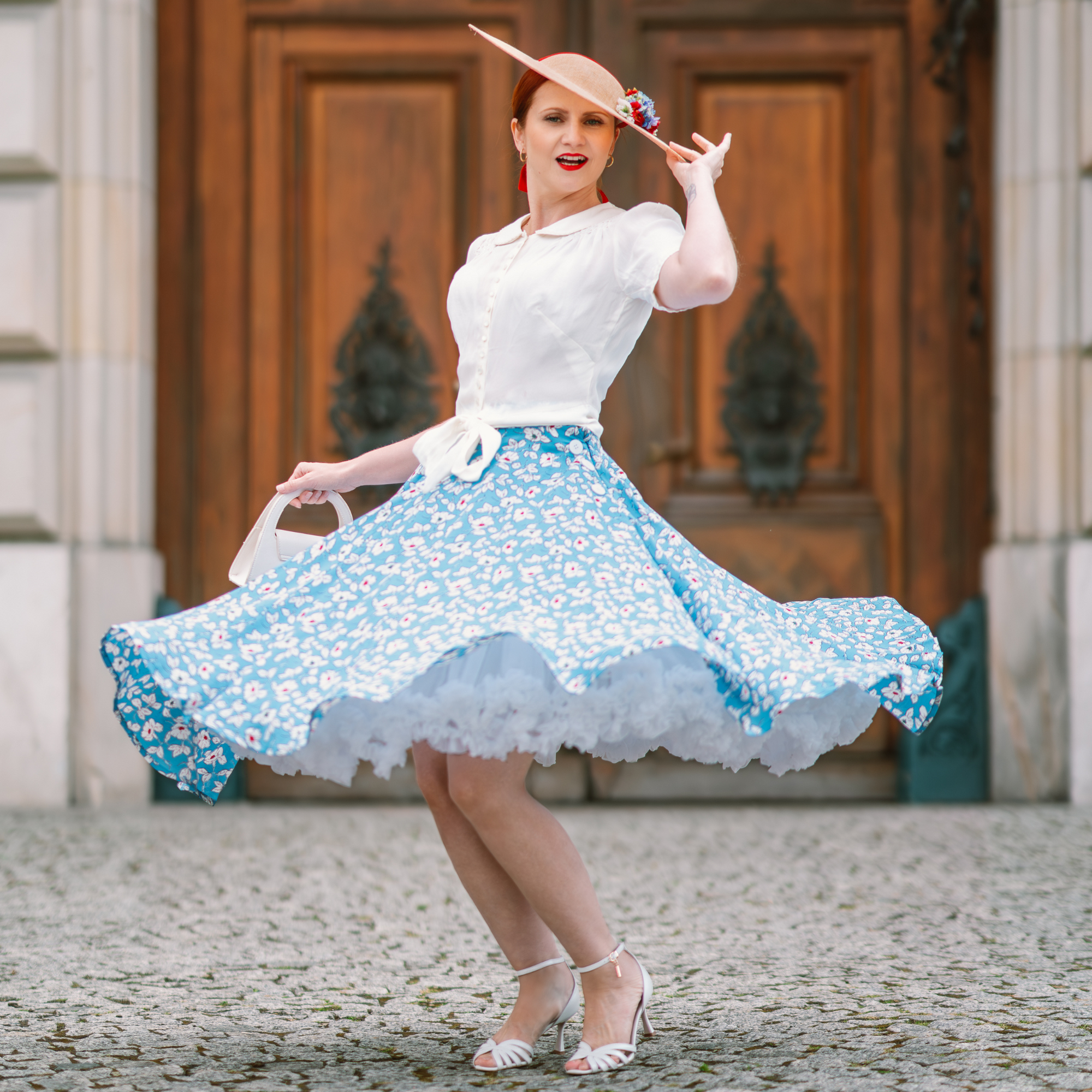 Isabelle Skirt in Palace Pansy