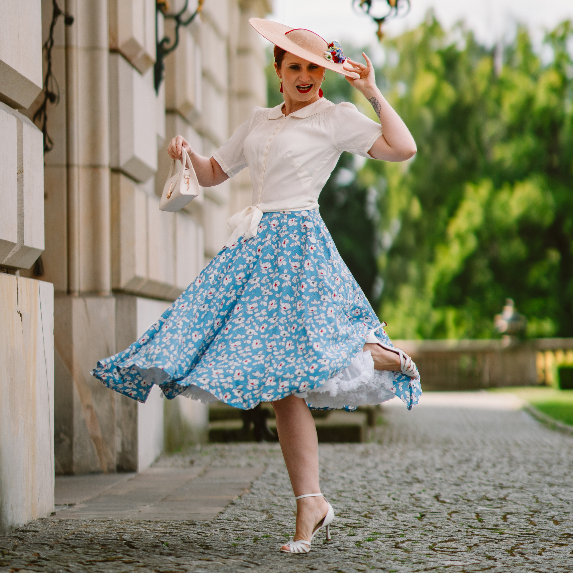 Isabelle Skirt in Palace Pansy