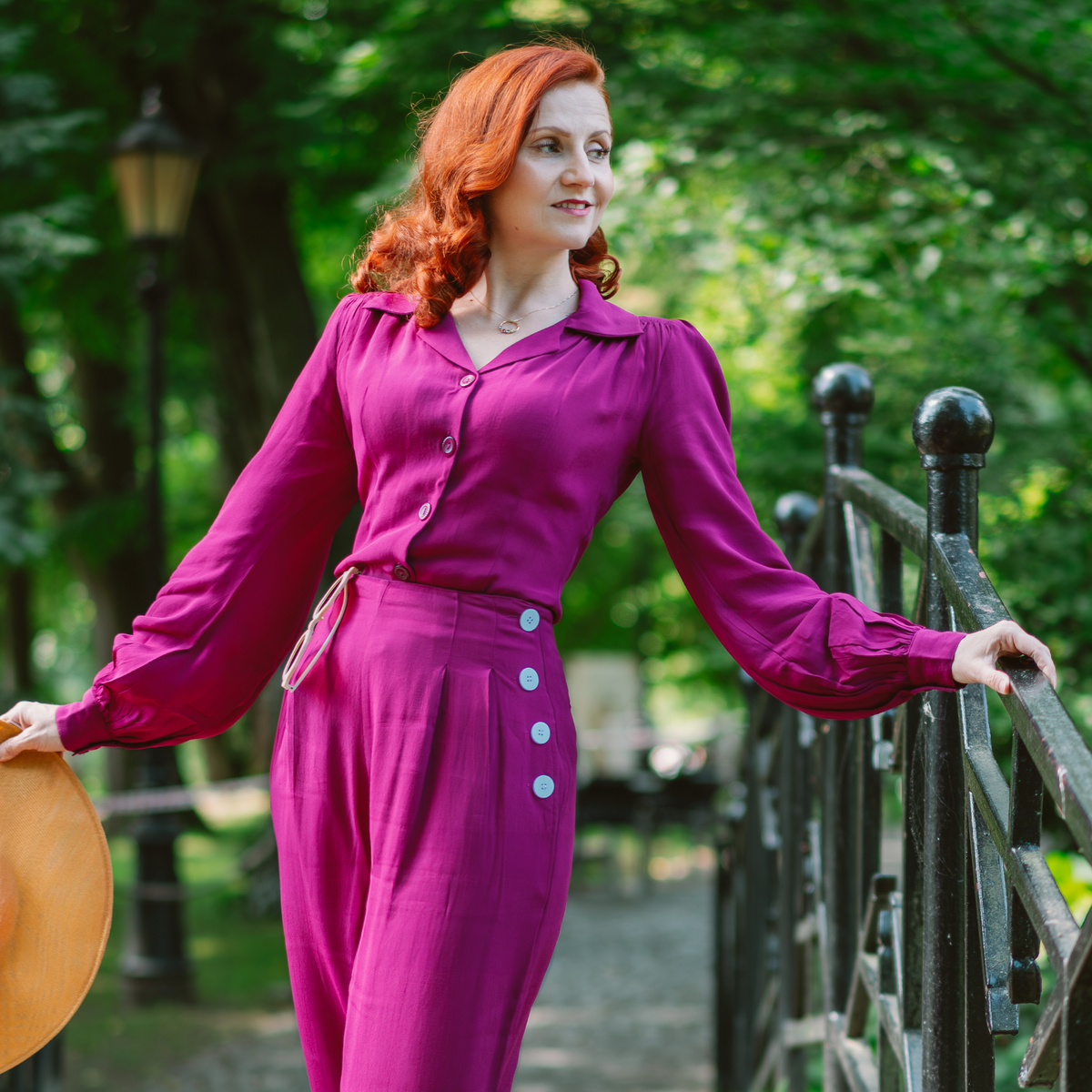 Poppy Blouse in Mulberry
