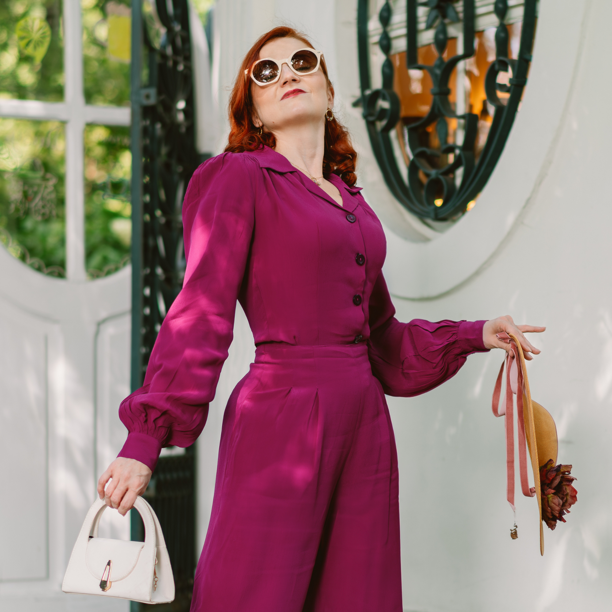 Poppy Blouse in Mulberry