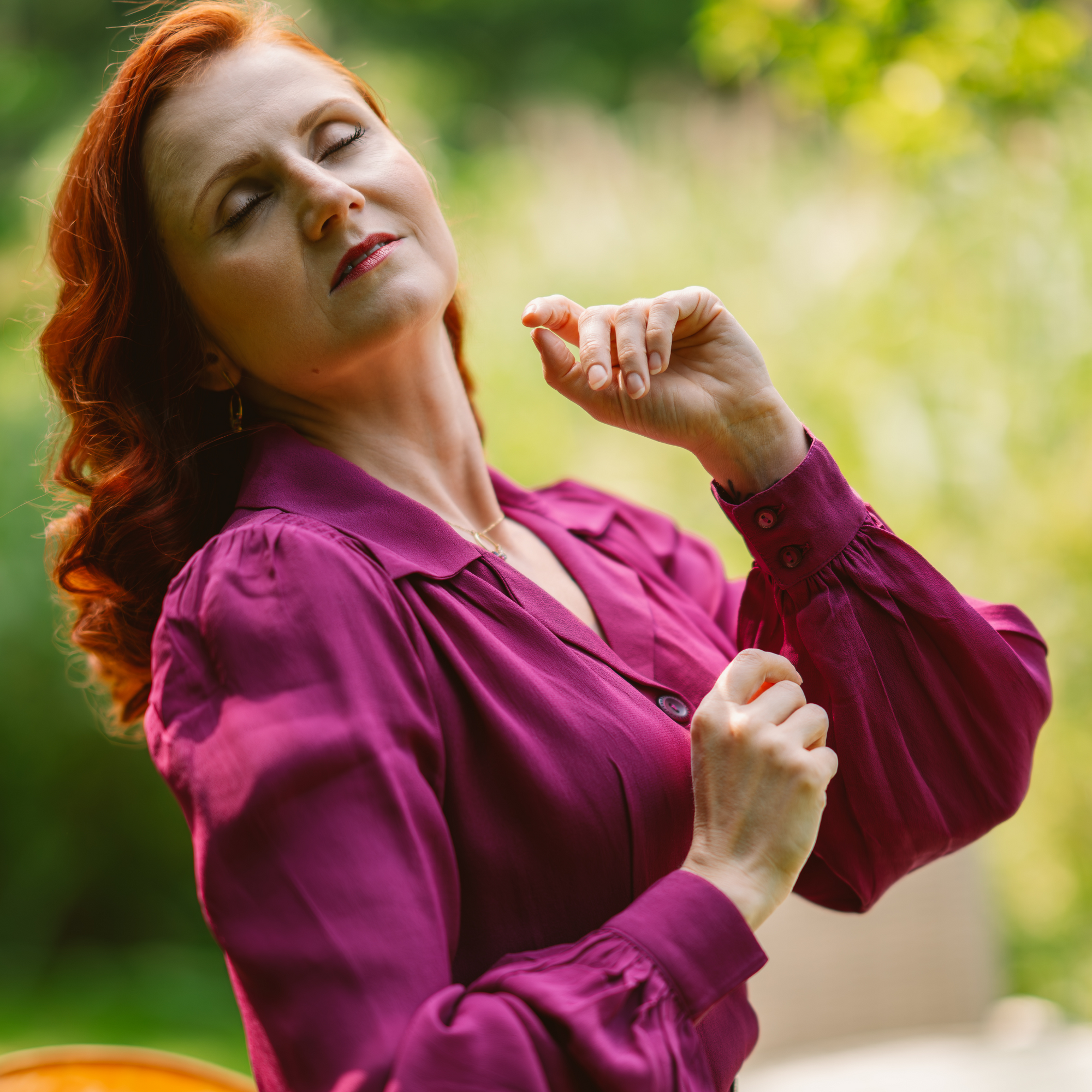 Poppy Blouse in Mulberry