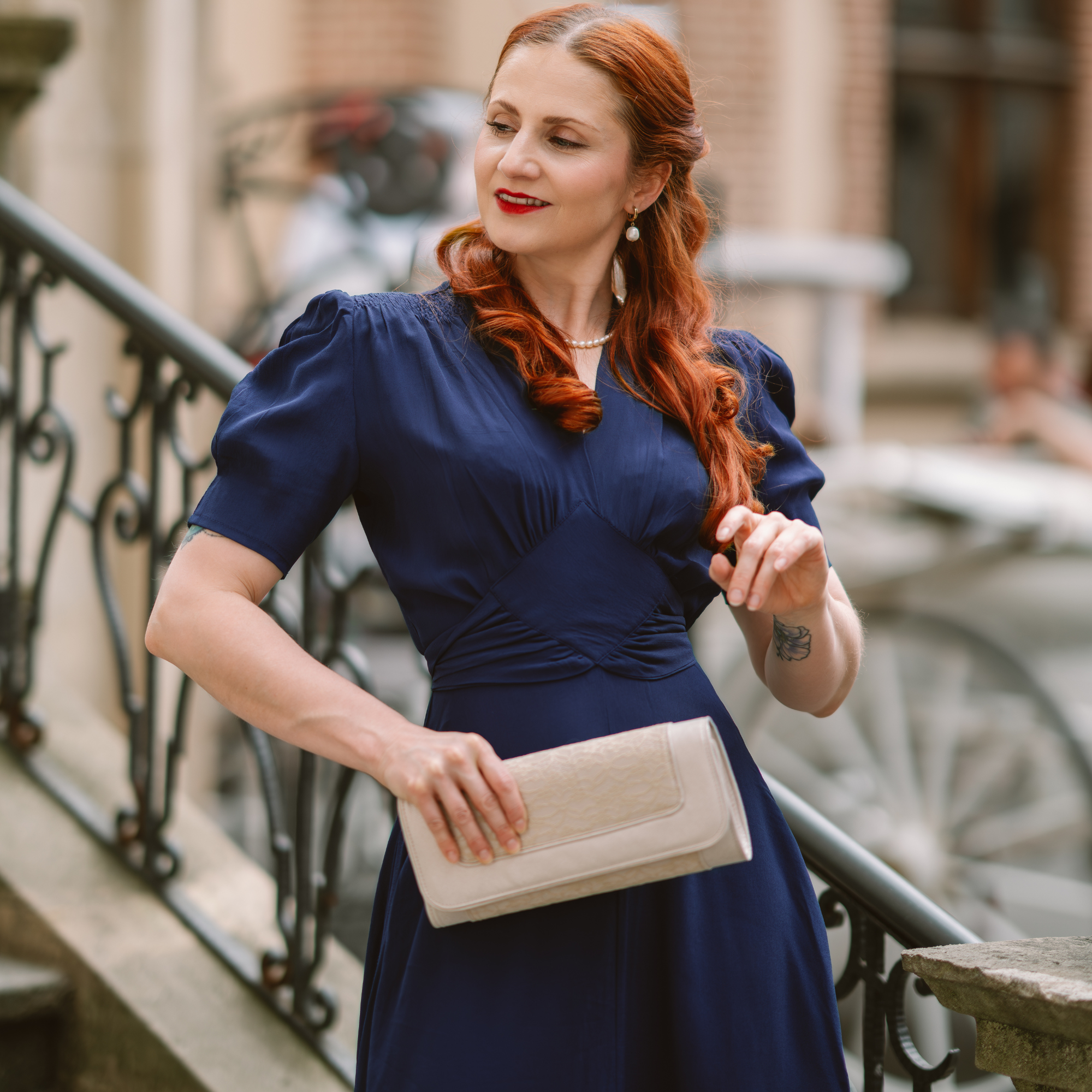 Ruby Dress in French Navy