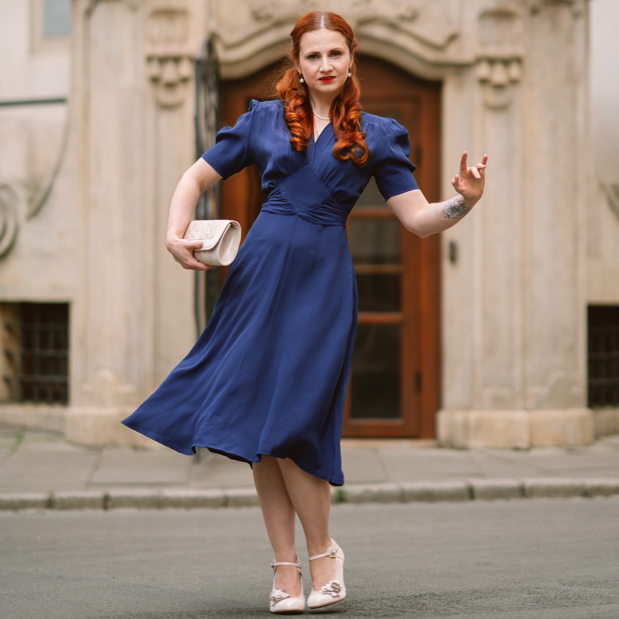 Ruby Dress in French Navy