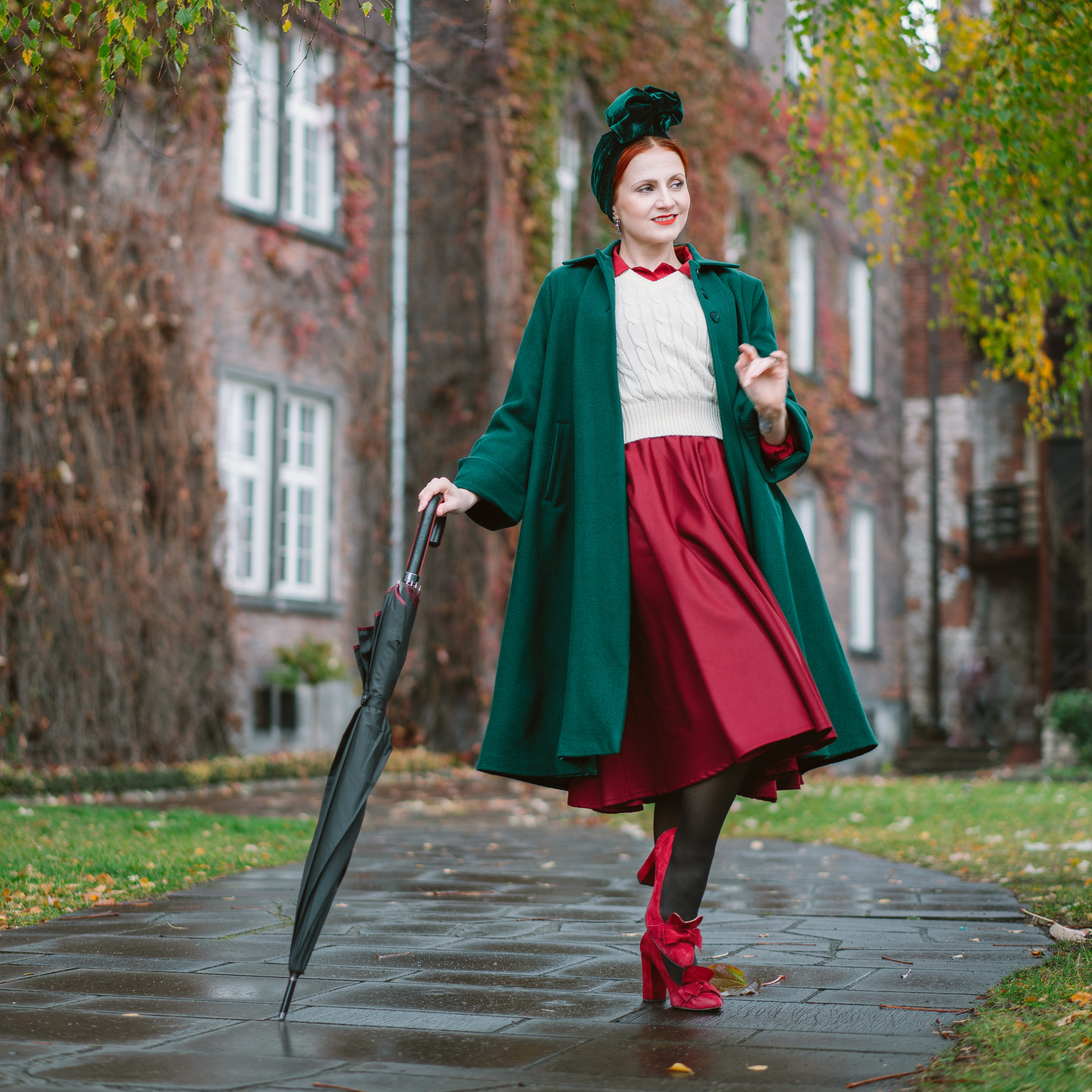 43" Swing Coat in Green