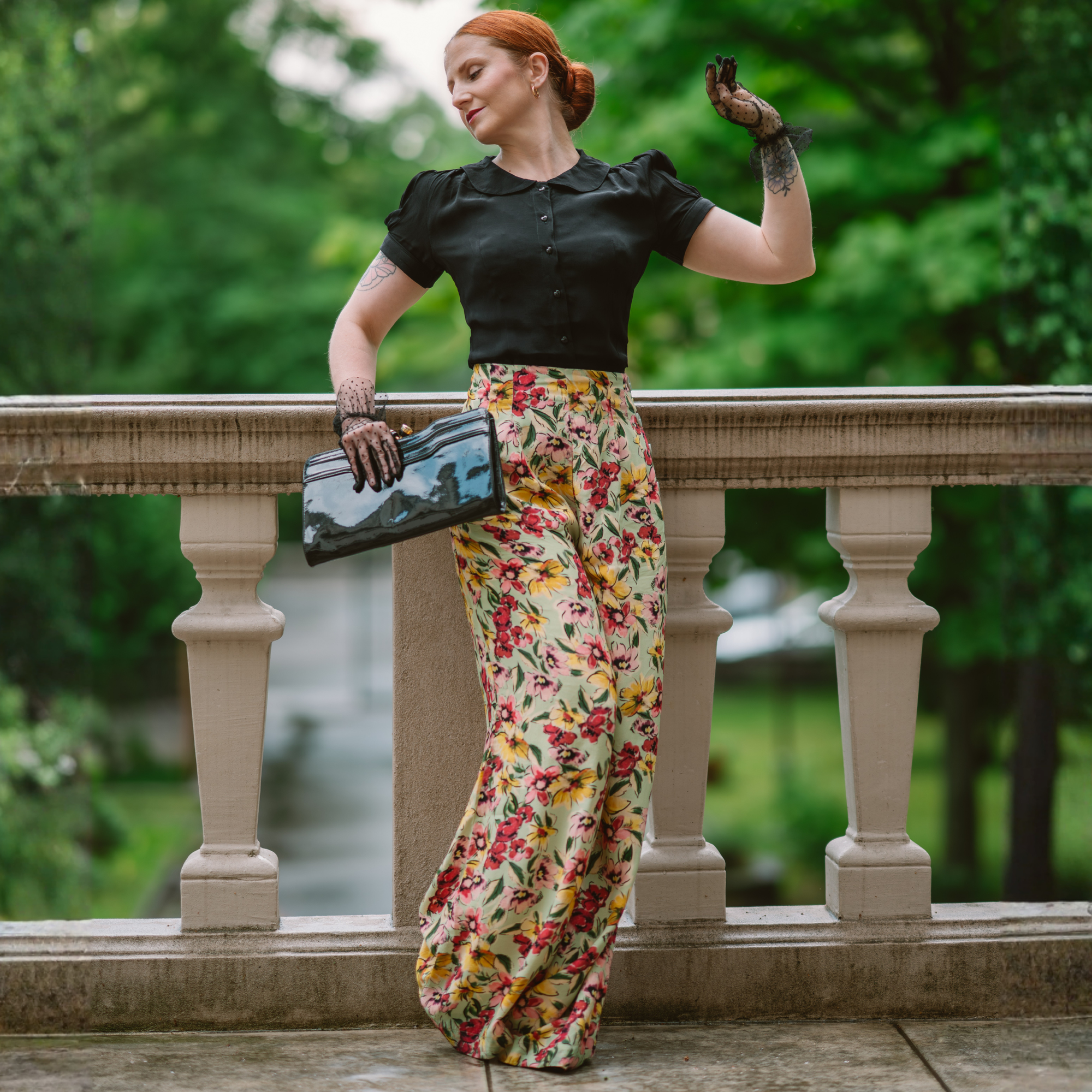 Vivien Swing Trousers in Wildflower