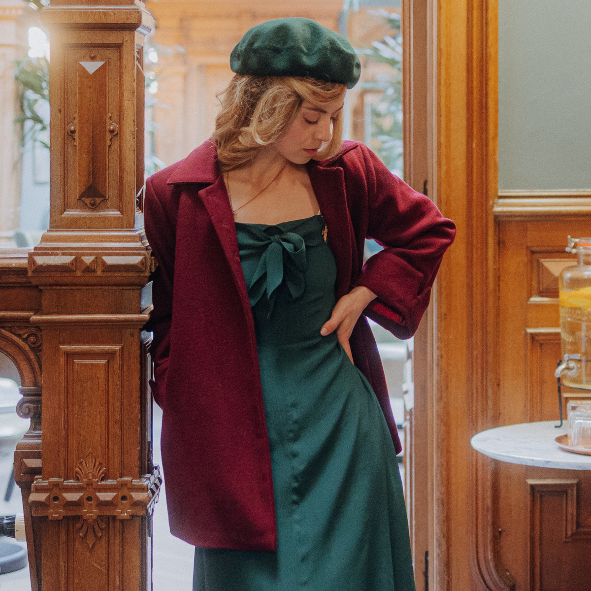 Swing Jacket in Wine