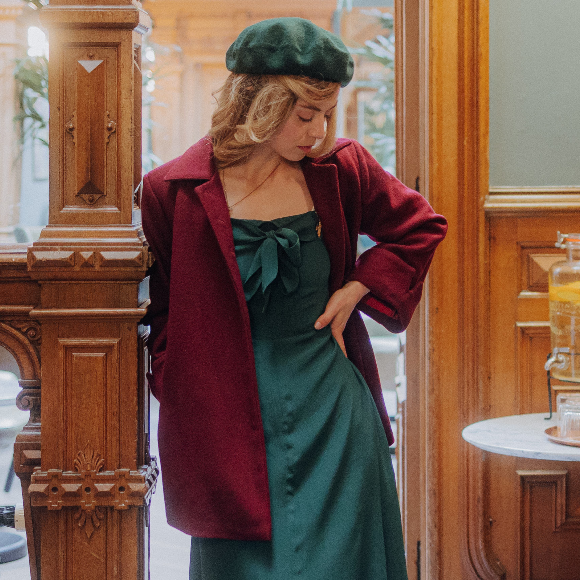 Swing Jacket in Wine