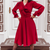 Eva Pussy Bow Dress in Windsor Wine