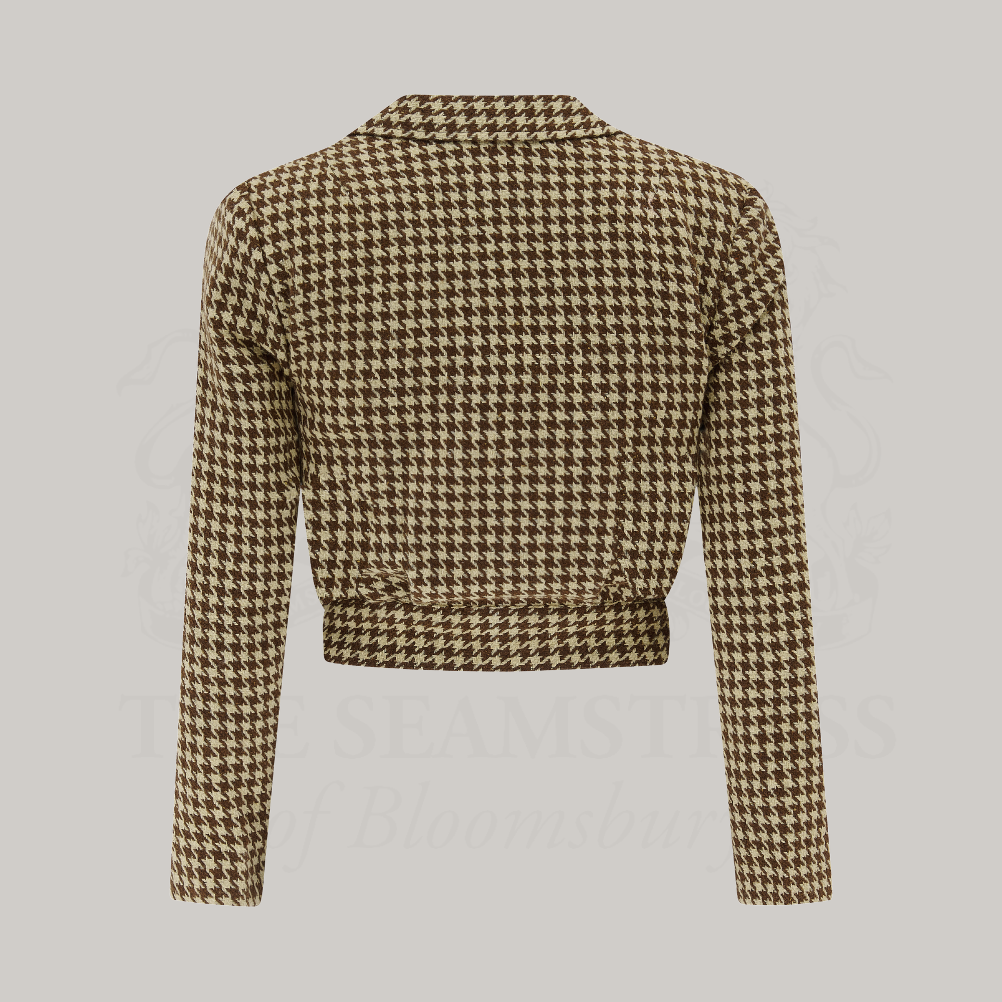 Utility Jacket in Brown Houndstooth