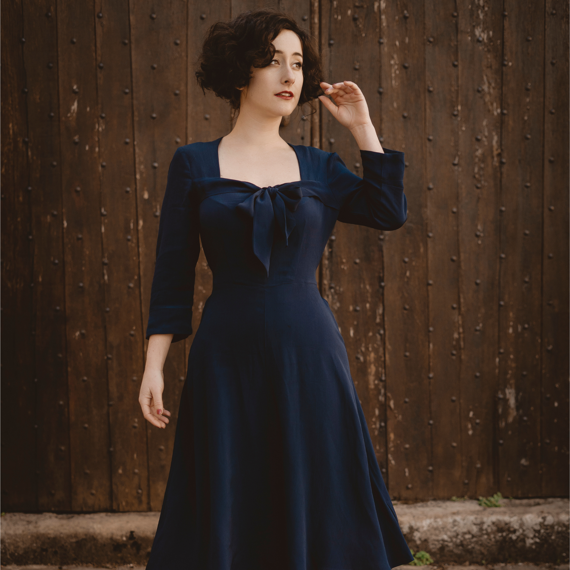 Navy blue vintage sales dress