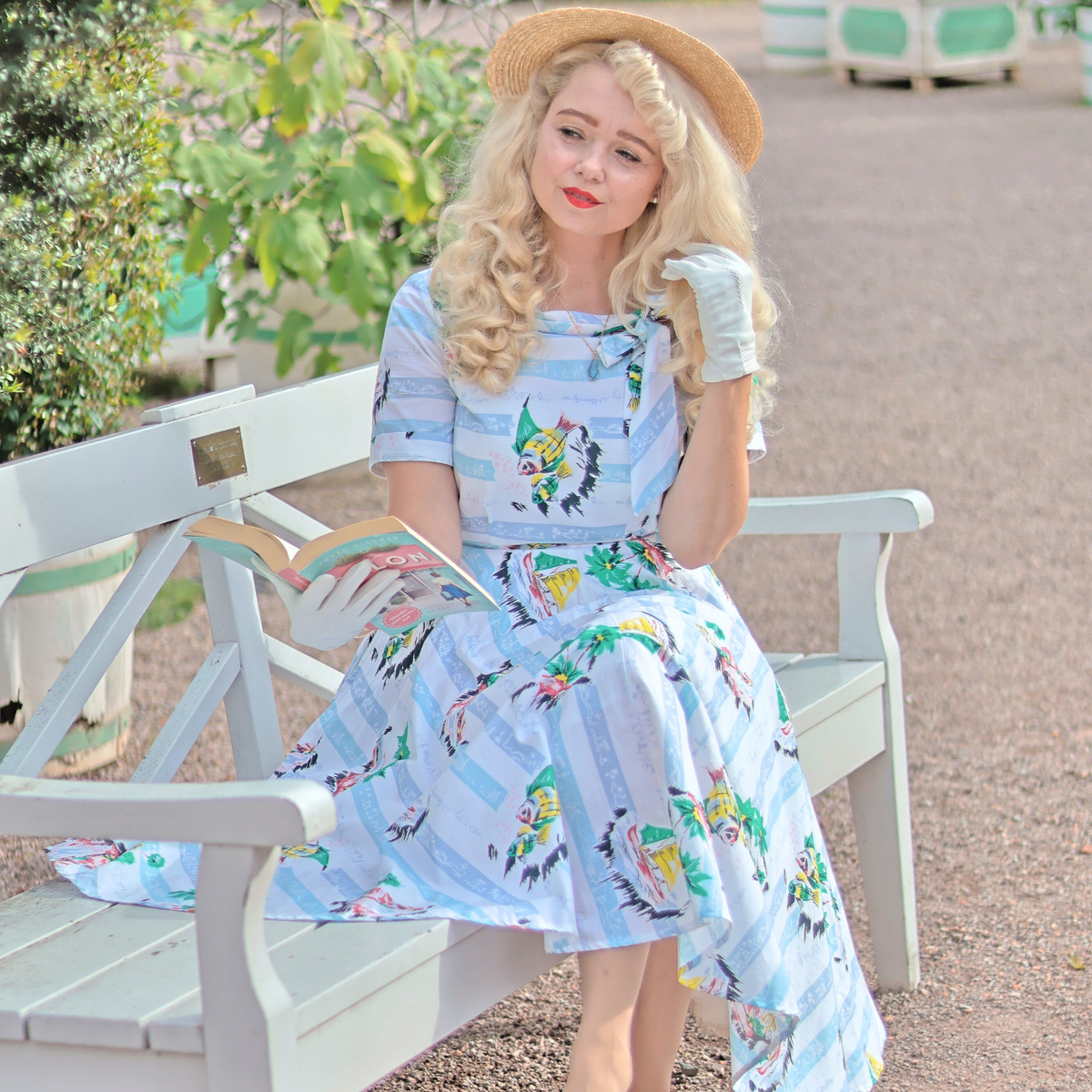 Cindy Dress in Cotton Seaside Print