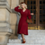 Ava Dress in Windsor Wine