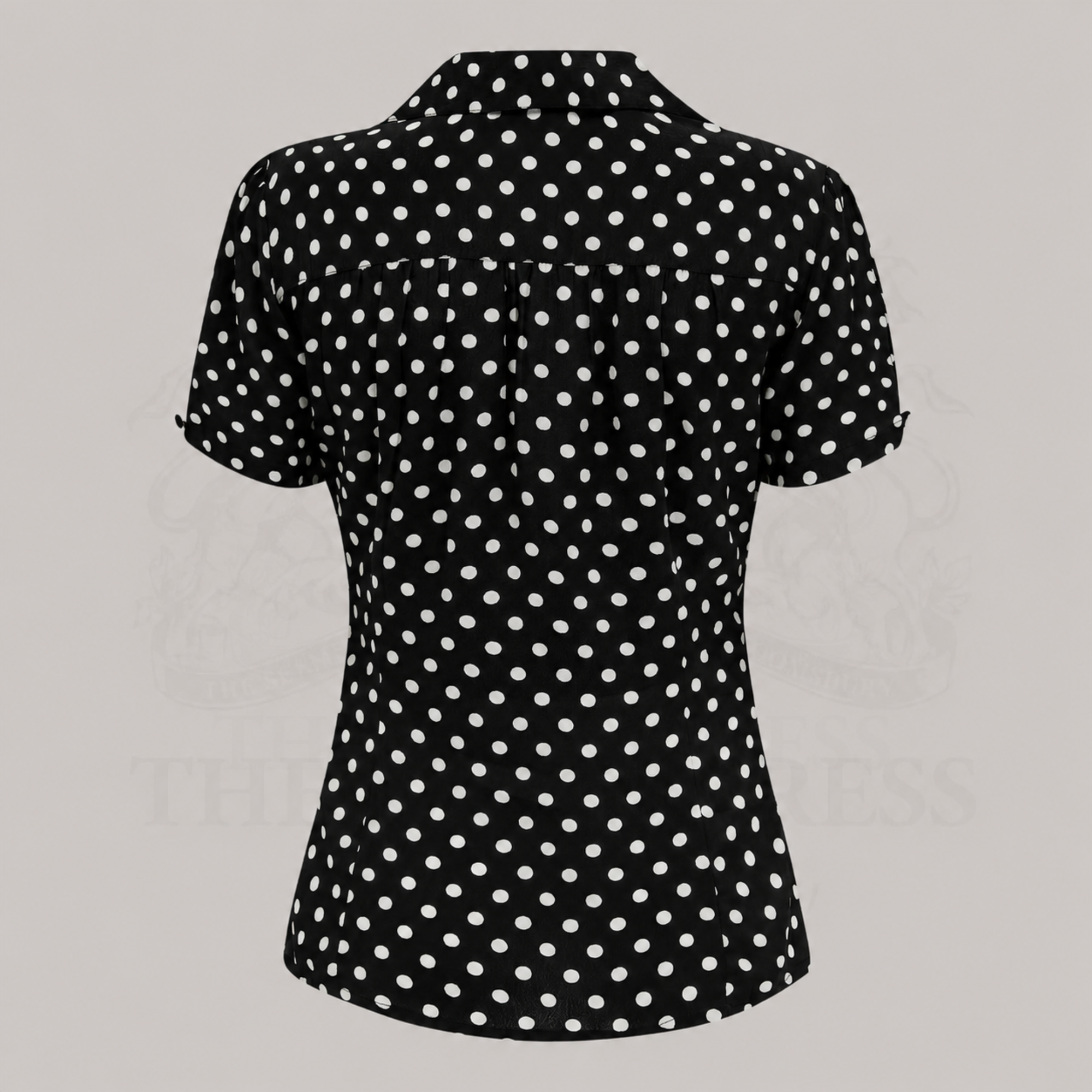 Grace Blouse in Black Polka