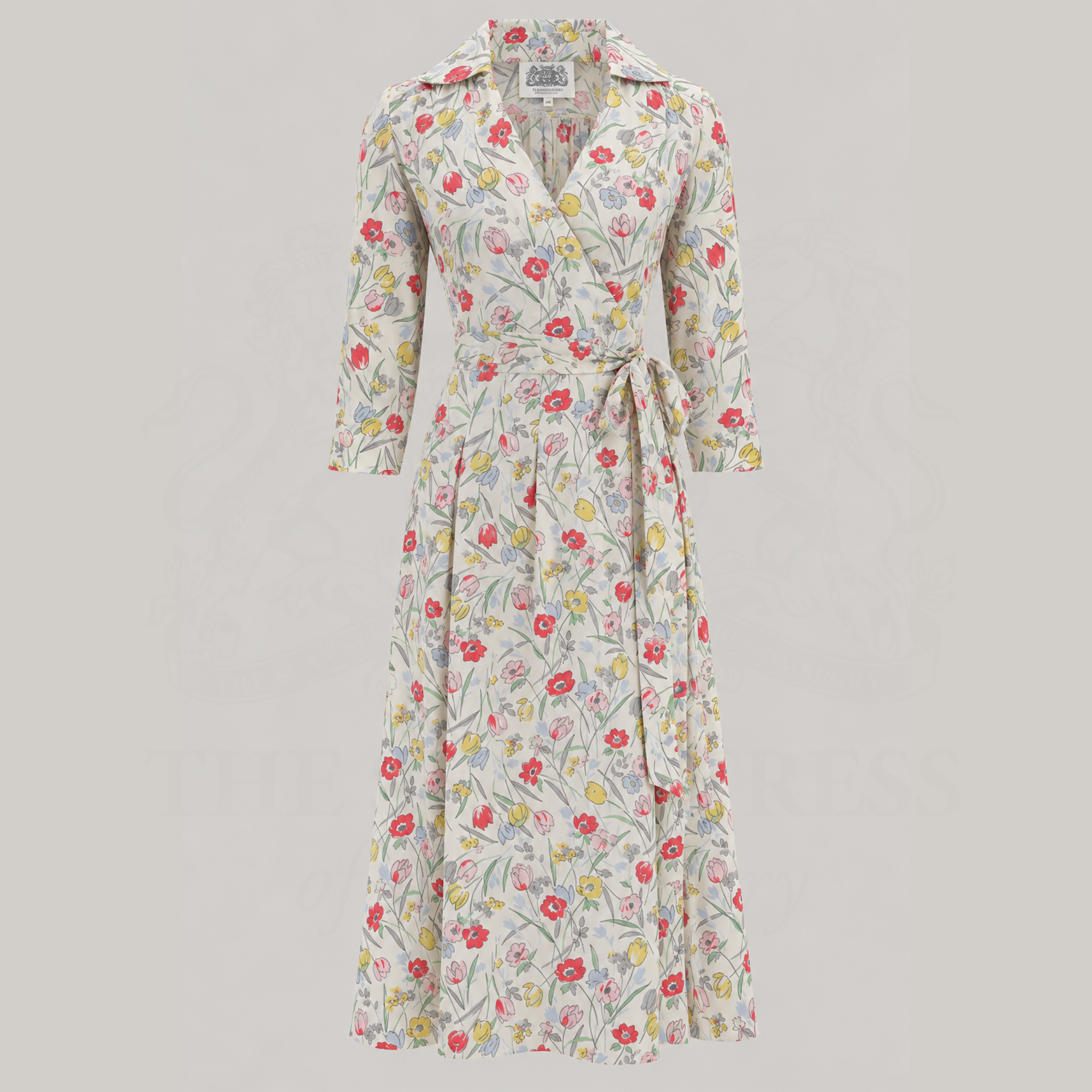 Loretta Wrap Dress in Poppy Print