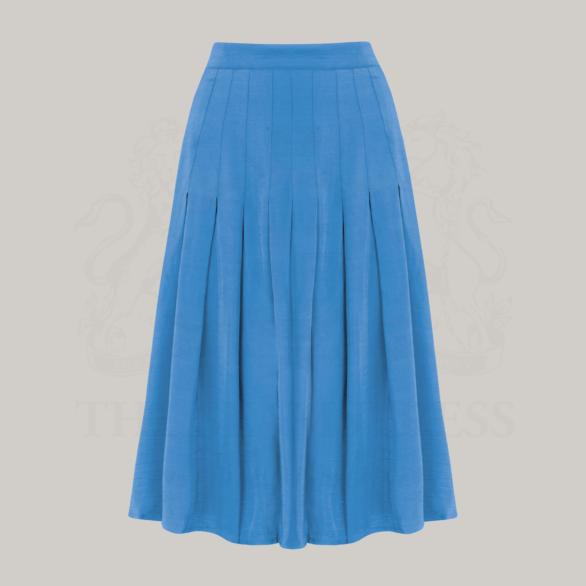 Lucille Pleated Skirt in Palace Blue