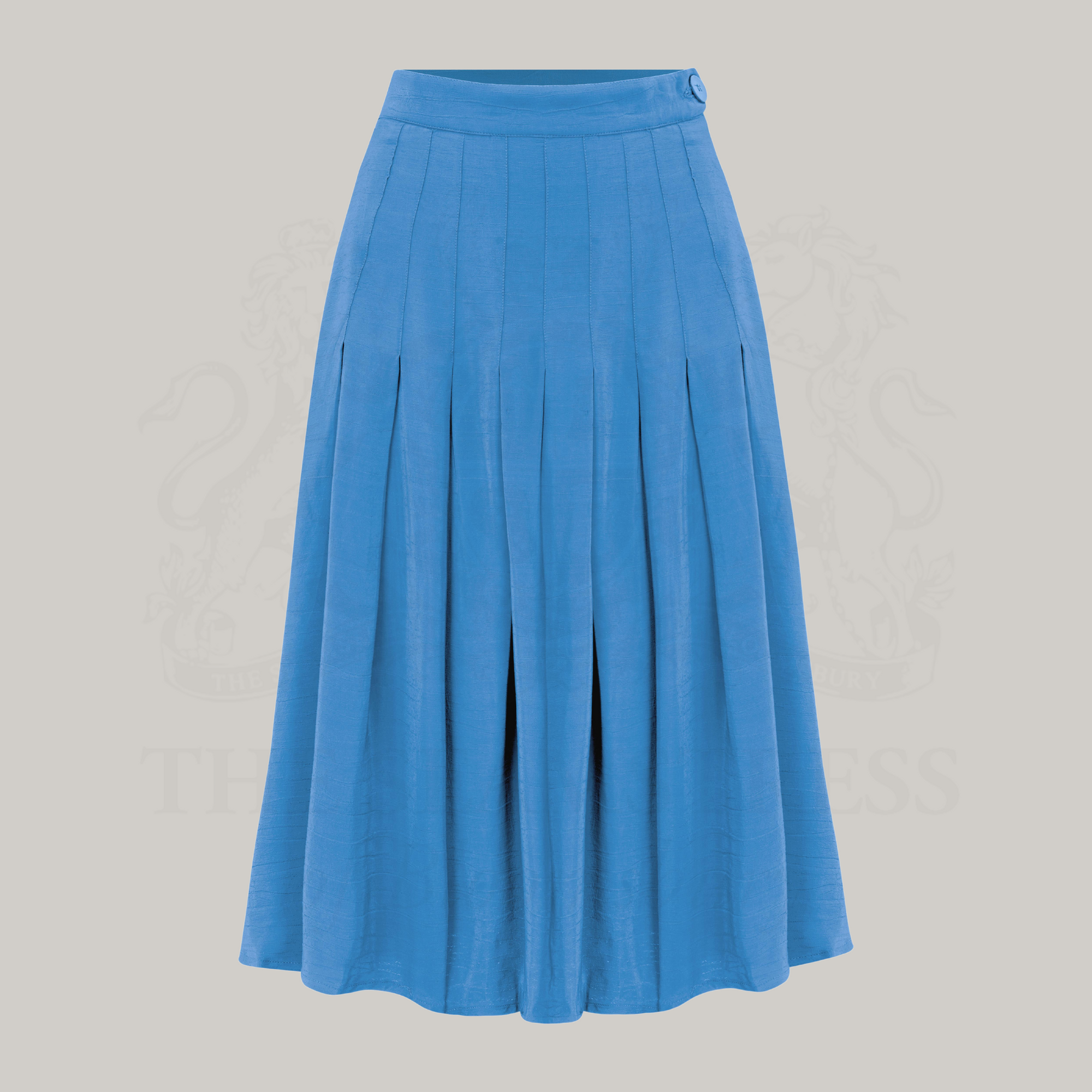 Lucille Pleated Skirt in Palace Blue