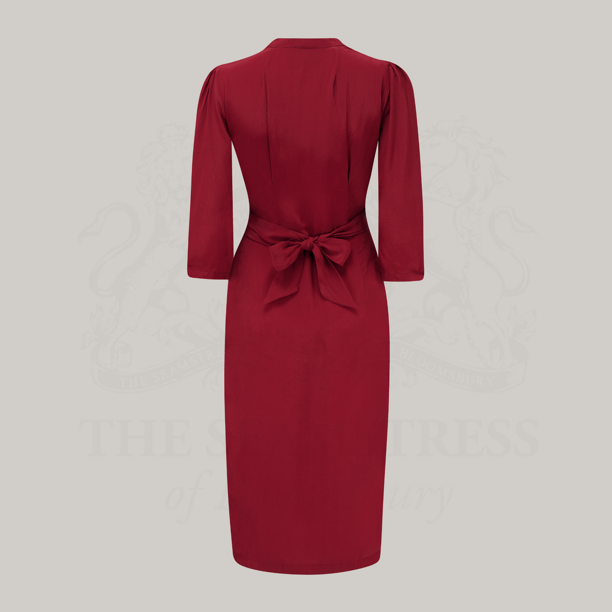 Mabel 3/4 Waterfall Dress in Windsor Wine