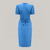 Mabel Waterfall Dress in Palace Blue