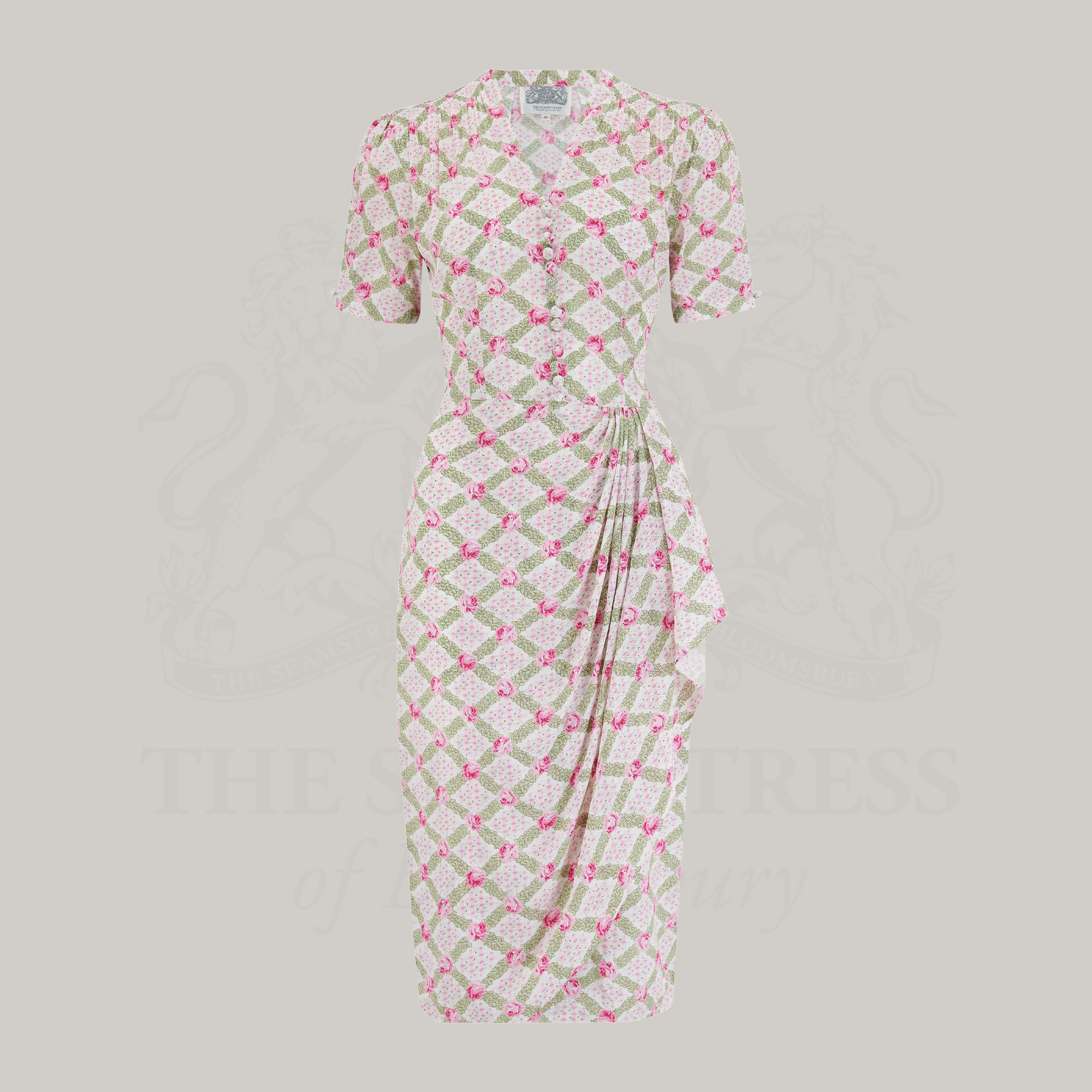 Mabel Waterfall Dress in Rose Kiss Print