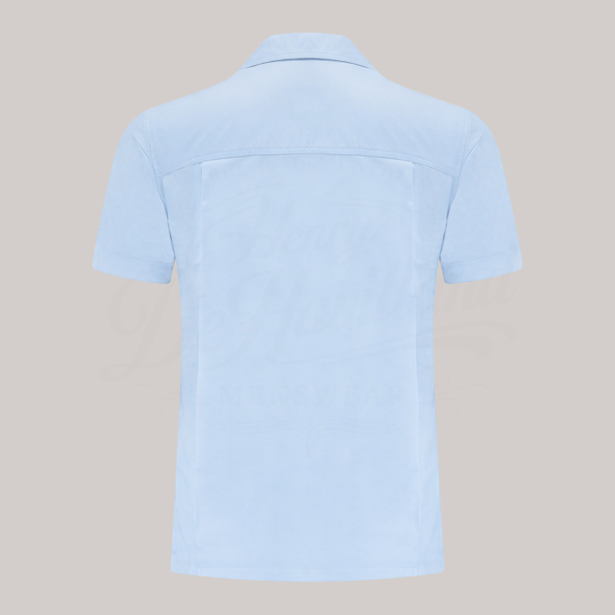 Men's Revere Collar Shirt in Blue