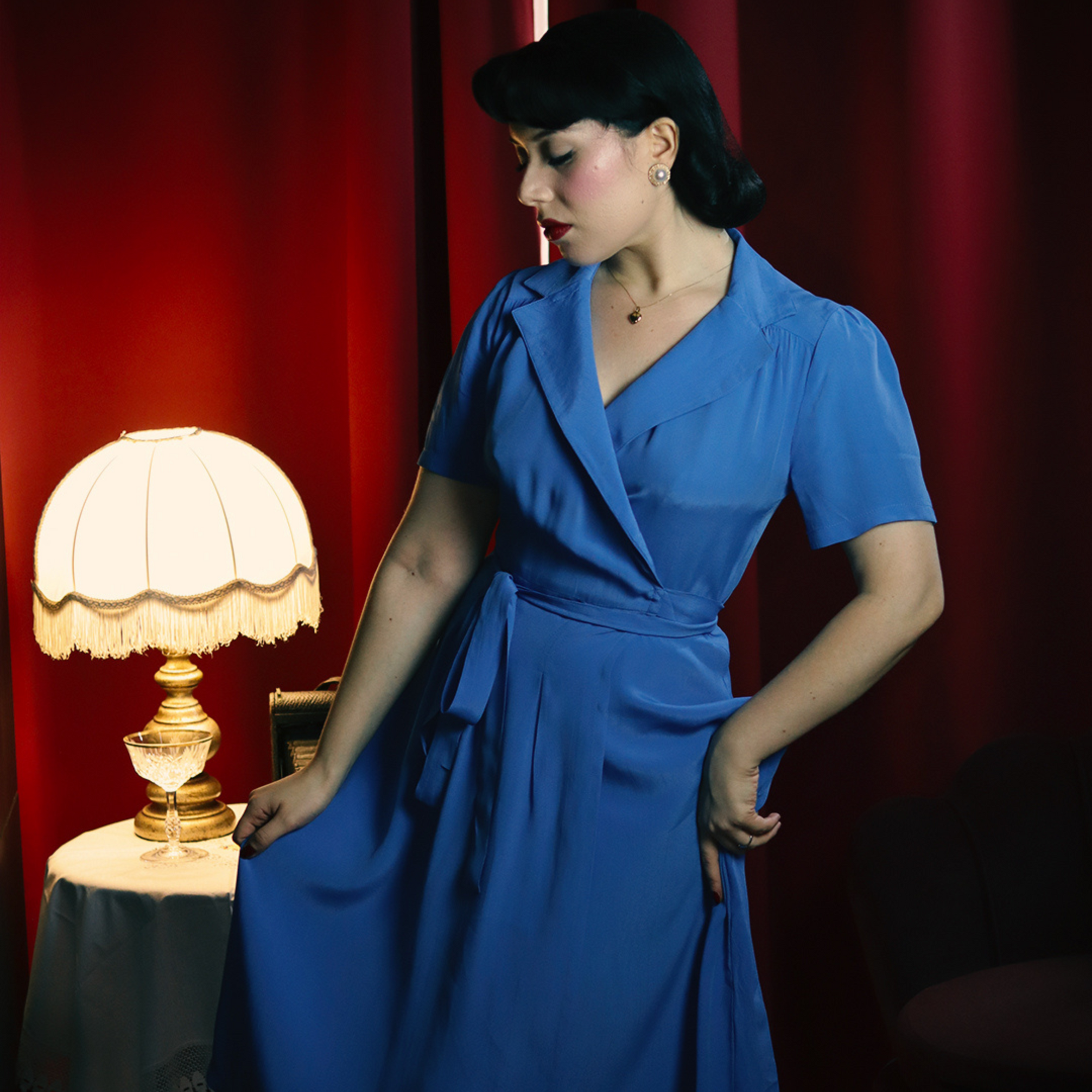 Peggy Wrap Dress in Mustard