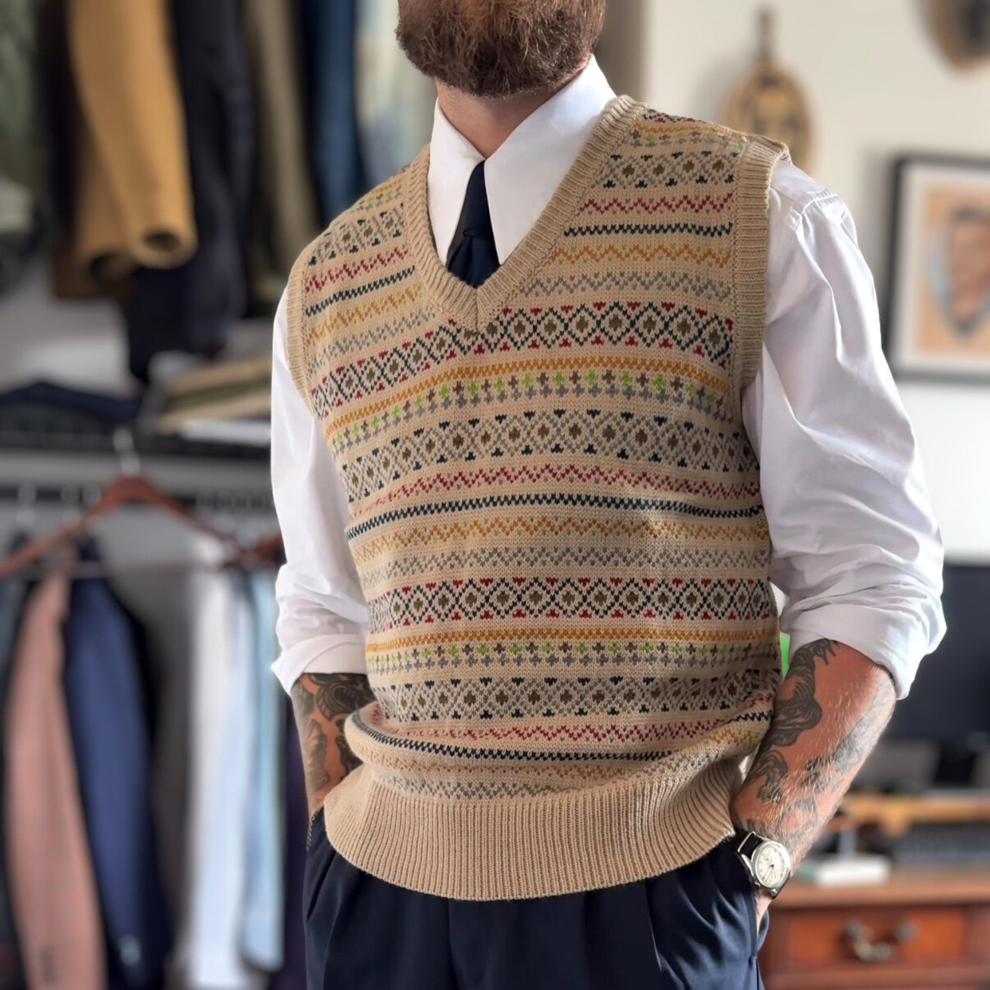 Men's Bloomsbury Fair Isle Slipover