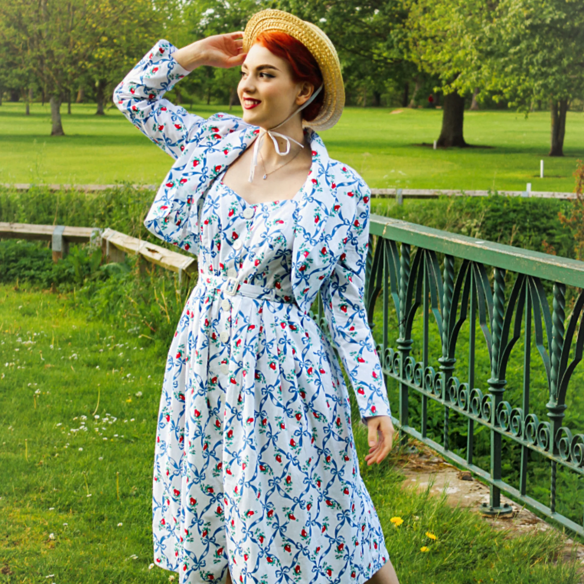 Judy Dress Bolero Vintage 1940s Style Summer Dress The Seamstress of Bloomsbury