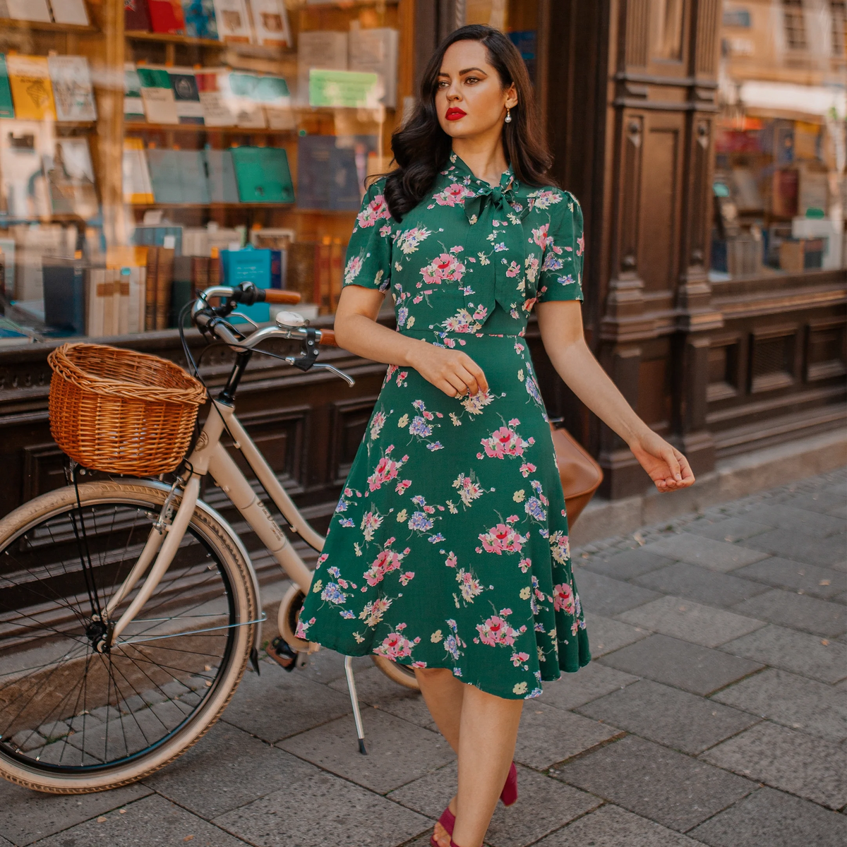 Kathy Dress in Green Mayflower