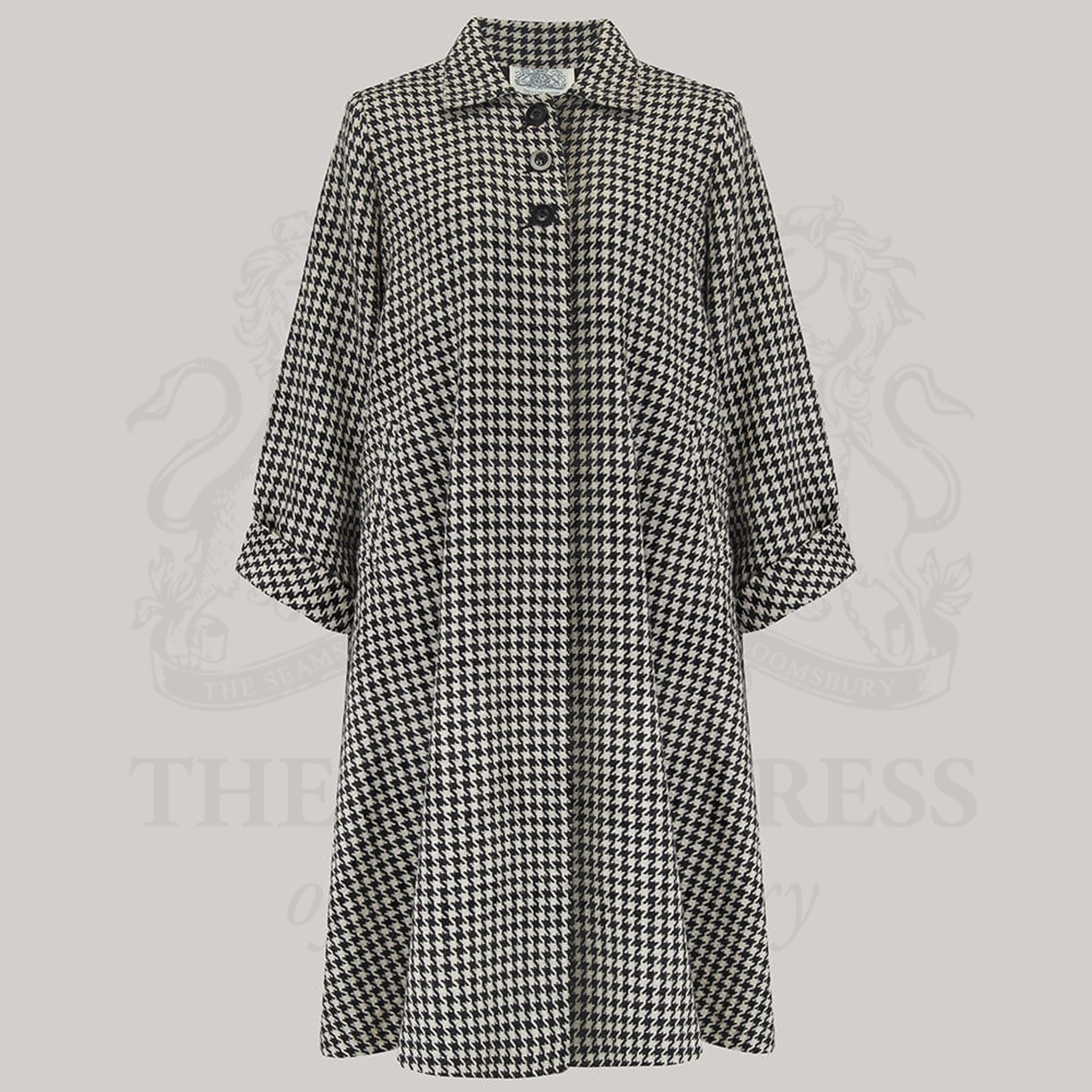 Long black swing sales coat